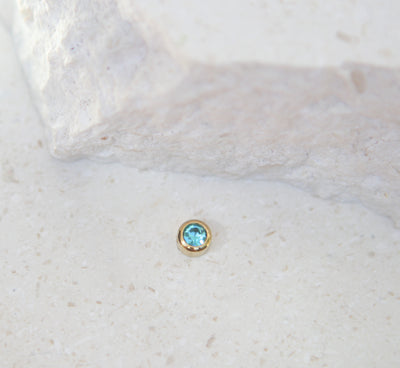 December Blue Zircon Charm