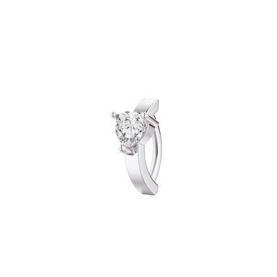 Heart CZ Belly Button Ring Clicker