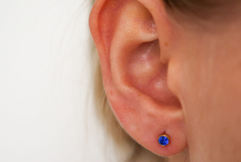 September Sapphire Studs