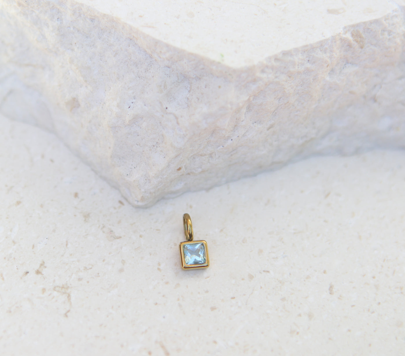 March Aquamarine Square Charm