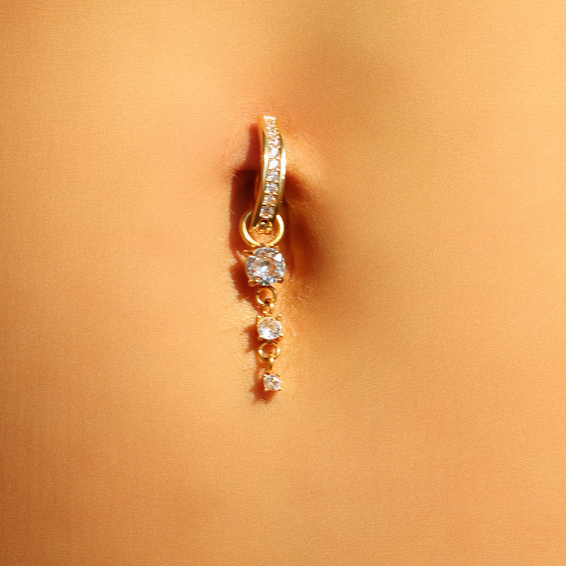 Amalfi Belly Button Ring with Radiance Charm