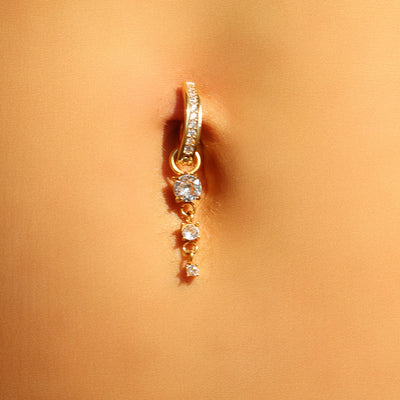 Amalfi Belly Button Ring with Radiance Charm
