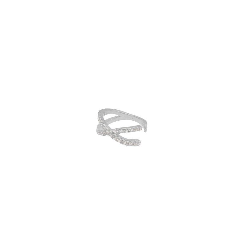 Amed Criss Cross Ear Cuff-Ear Cuffs-Dainty By Kate