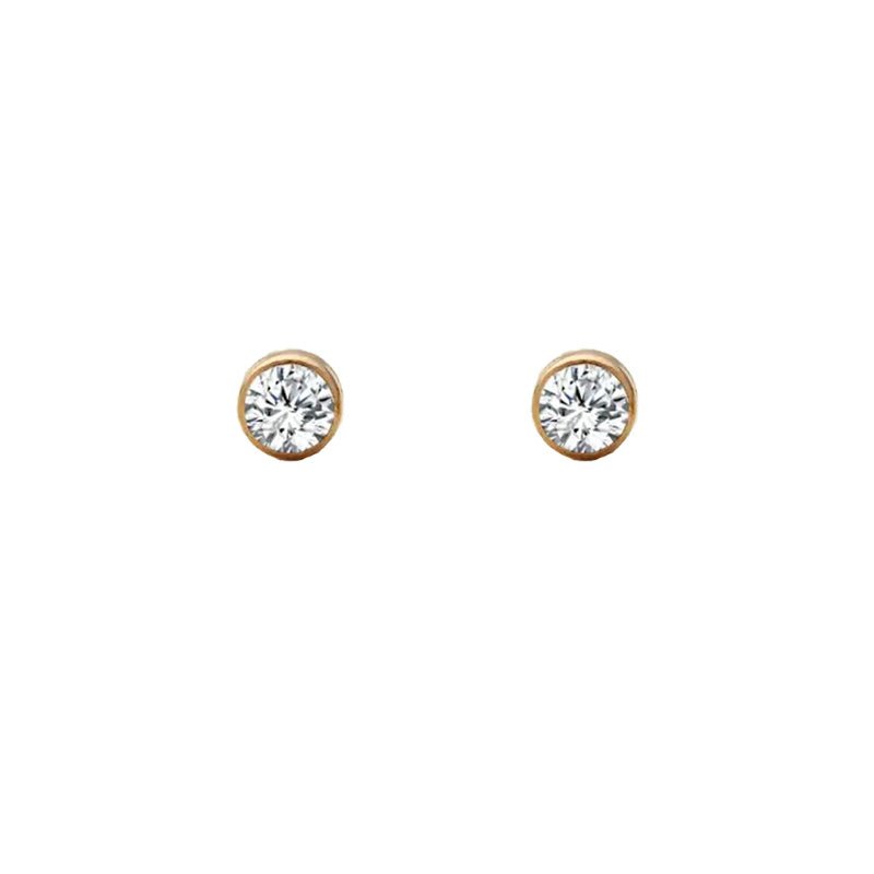 April Diamond Studs-Studs-Dainty By Kate