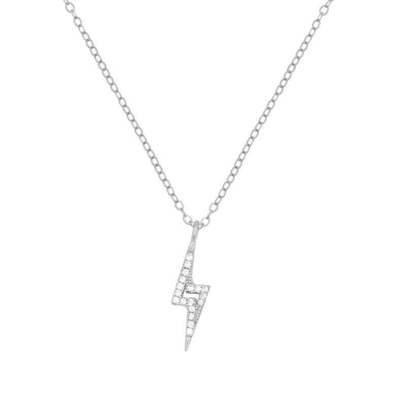 Athens Lightening Bolt Chain Necklace-Jewelry-Dainty By Kate