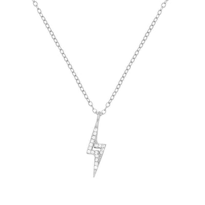 Athens Lightening Bolt Chain Necklace-Jewelry-Dainty By Kate