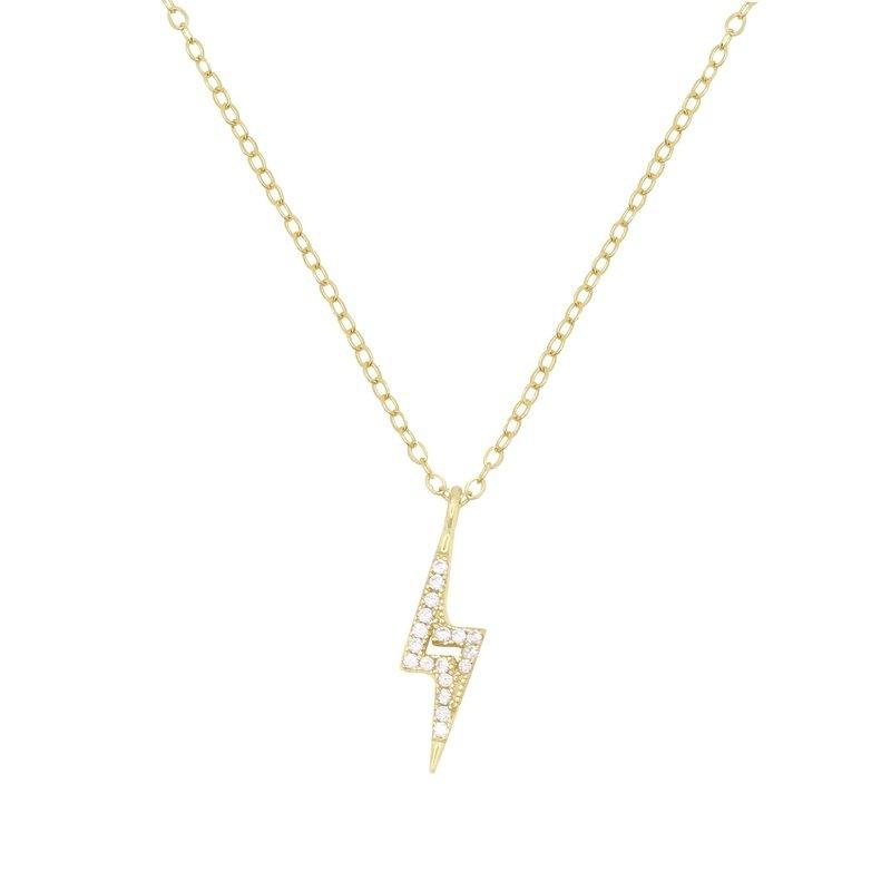 Athens Lightening Bolt Chain Necklace-Jewelry-Dainty By Kate