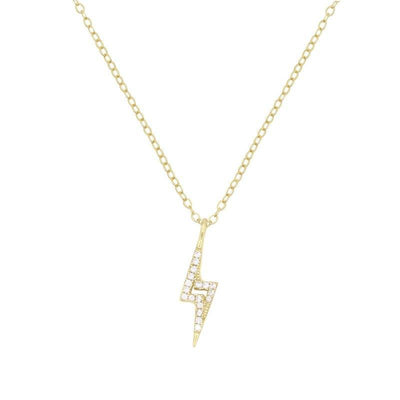 Athens Lightening Bolt Chain Necklace-Jewelry-Dainty By Kate