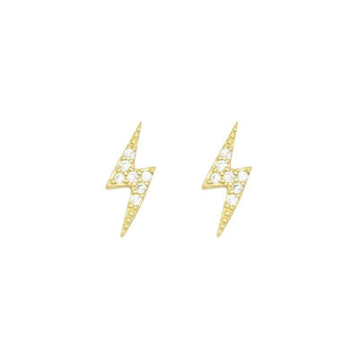 Athens Lightening Bolt Studs-Studs-Dainty By Kate