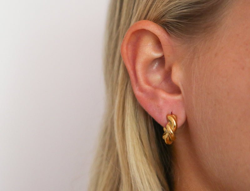 Breezy Twisted Studs-Studs-Dainty By Kate