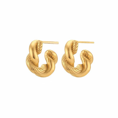 Breezy Twisted Studs-Studs-Dainty By Kate