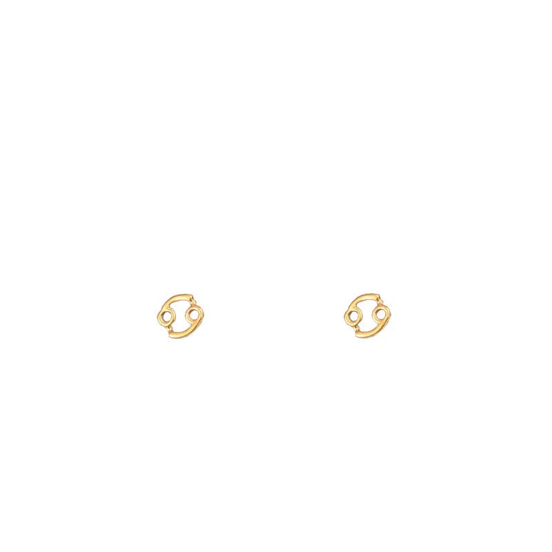 Cancer Zodiac Studs-Flat Backs-Dainty By Kate