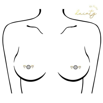 Canggu CZ Heart Nipple Piercing-Nipple-Dainty By Kate