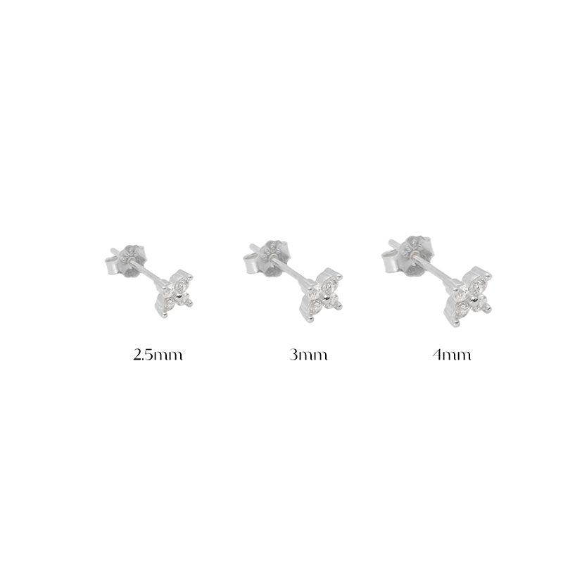 Capri Crystal Flower Studs-Studs-Dainty By Kate