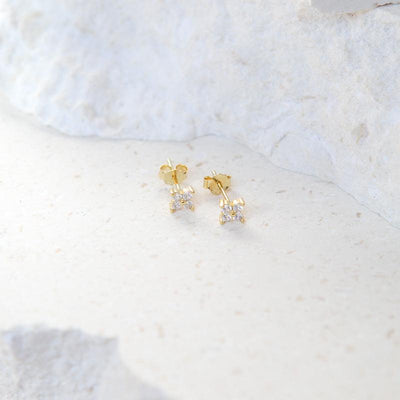 Capri Crystal Flower Studs-Studs-Dainty By Kate