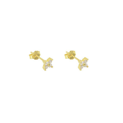 Capri Crystal Flower Studs-Studs-Dainty By Kate