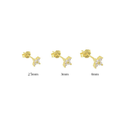 Capri Crystal Flower Studs-Studs-Dainty By Kate