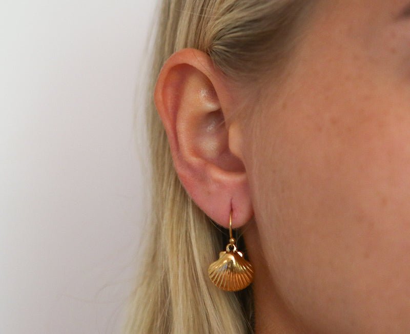 Clam Earrings-Hoops-Dainty By Kate