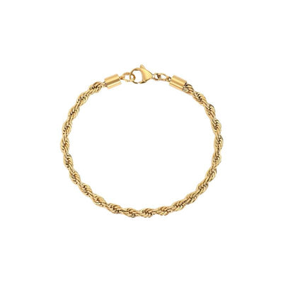Cres Twisted Rope Chain Bracelet-Bracelet-Dainty By Kate