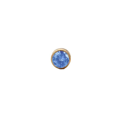 December Blue Zircon Charm-Studs-Dainty By Kate