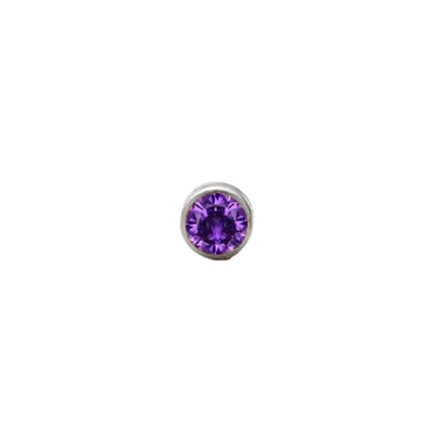 February Amethyst Charm-Studs-Dainty By Kate