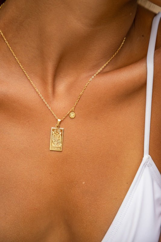 Gemini Zodiac Necklace-Jewelry-Dainty By Kate