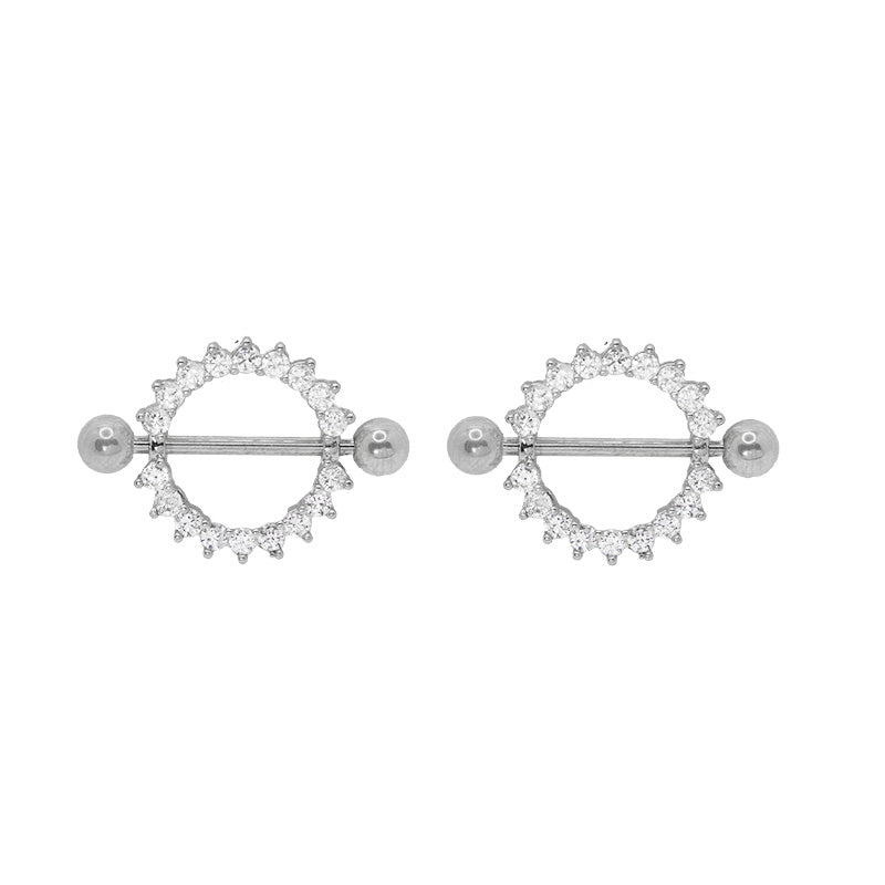 Sterling silver nipple piercing hotsell
