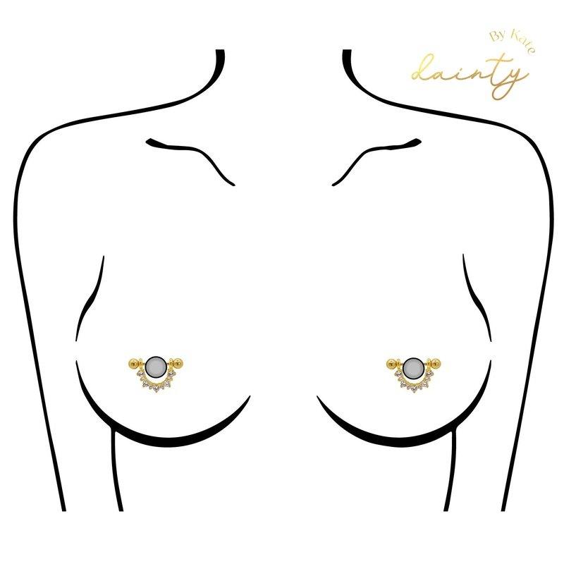 Honolulu CZ Nipple Piercing-Nipple-Dainty By Kate