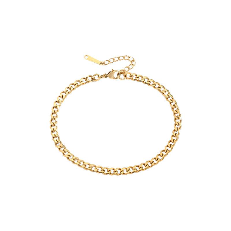 Ios Cuban Chain Anklet-Anklet-Dainty By Kate