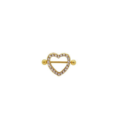 Java CZ Nipple Heart Shaped Piercing-Nipple-Dainty By Kate