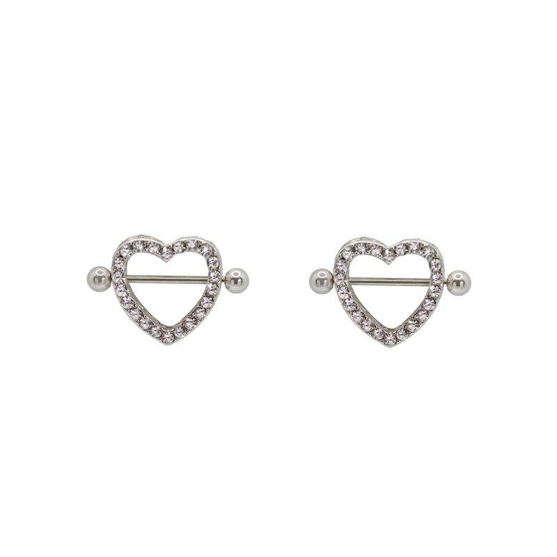 Java CZ Nipple Heart Shaped Piercing-Nipple-Dainty By Kate