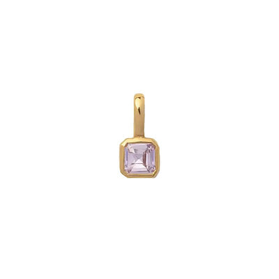 June Alexandrite Square Charm-Studs-Dainty By Kate