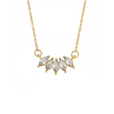 Lotus Crown Necklace-Necklace-Dainty By Kate