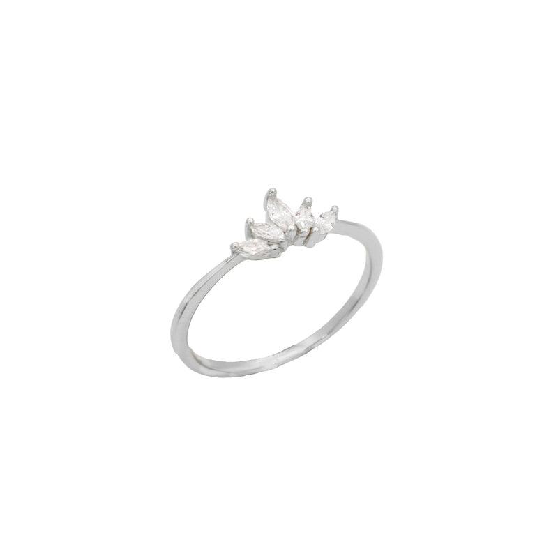 Lotus Crown Ring-Rings-Dainty By Kate