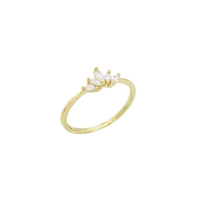 Lotus Crown Ring-Rings-Dainty By Kate