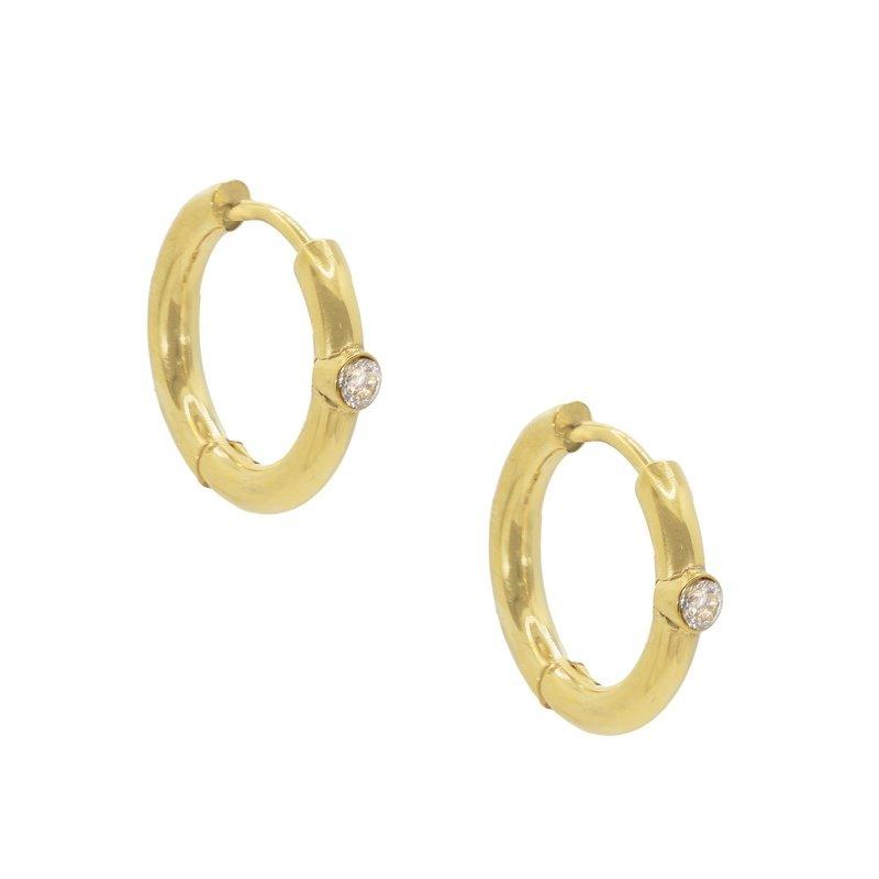 Malé Zircon Hoops-Hoops-Dainty By Kate