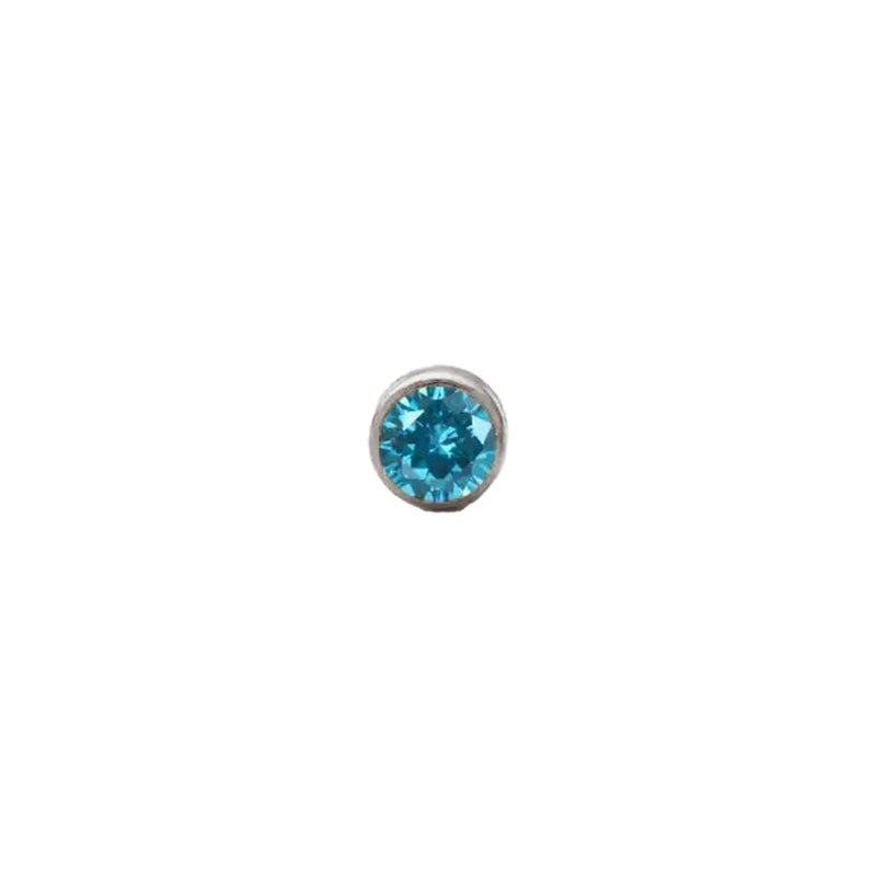 March Aquamarine Charm-Studs-Dainty By Kate