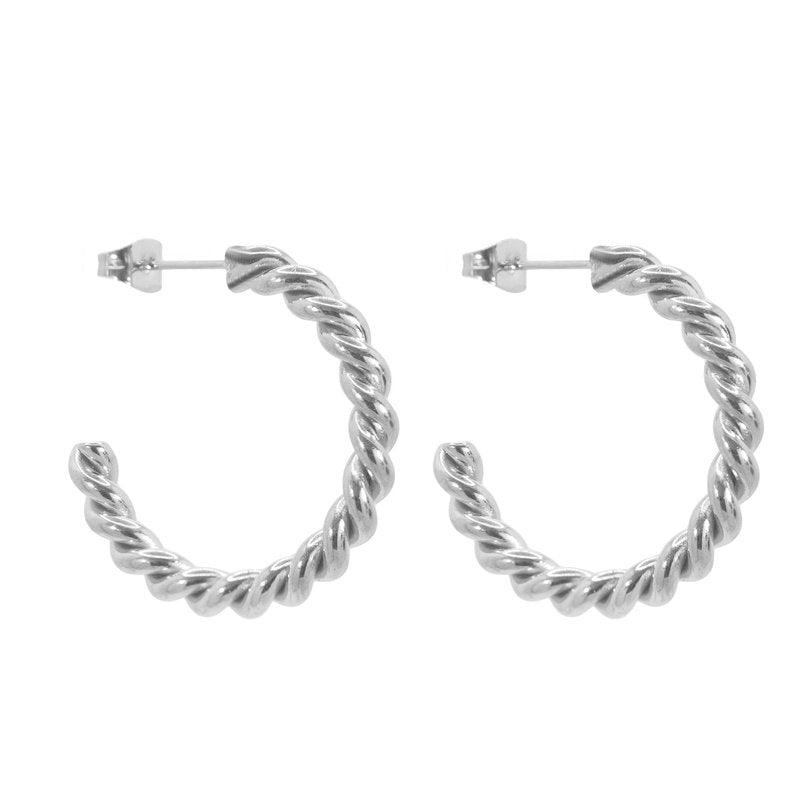 Matira Twisted Hoop-Hoops-Dainty By Kate