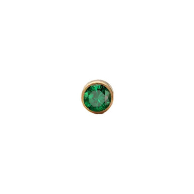 May Emerald Charm-Studs-Dainty By Kate
