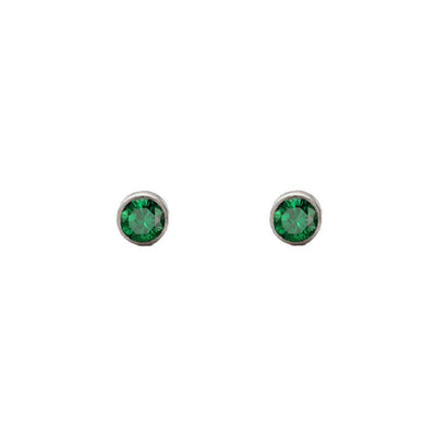 May Emerald Studs-Studs-Dainty By Kate