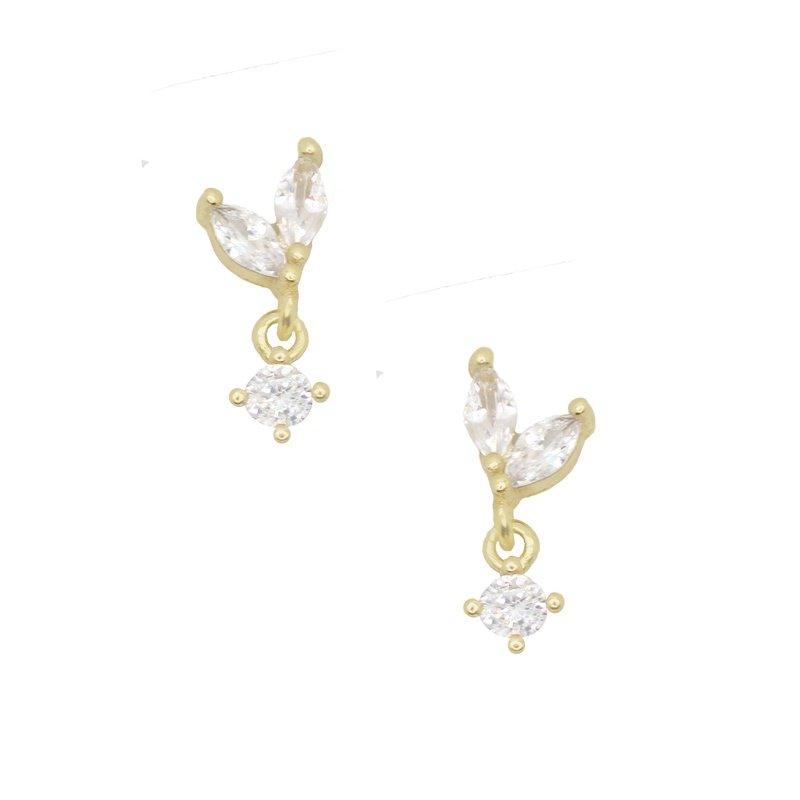 Milan Zircon Drop Studs-Studs-Dainty By Kate