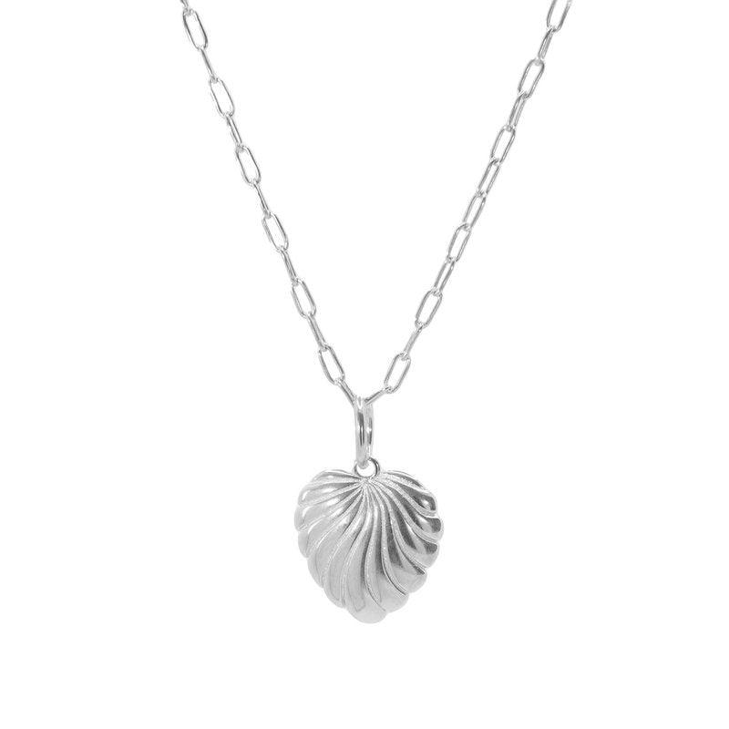 Milos Swirled Heart Pendant Necklace-Necklace-Dainty By Kate