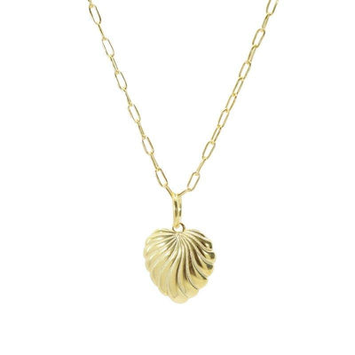 Milos Swirled Heart Pendant Necklace-Necklace-Dainty By Kate