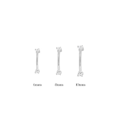 Moorae CZ Curved Barbell-clickers-Dainty By Kate