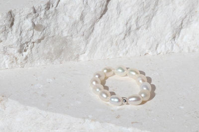 Nice Freshwater Pearl Ring-Rings-Dainty By Kate