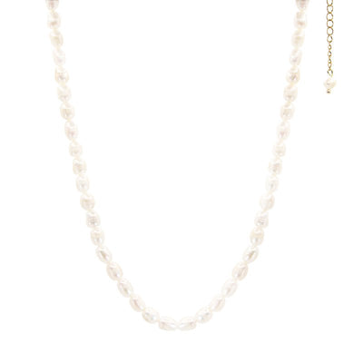 Nice Pearl Necklace 5mm-6mm-Necklace-Dainty By Kate
