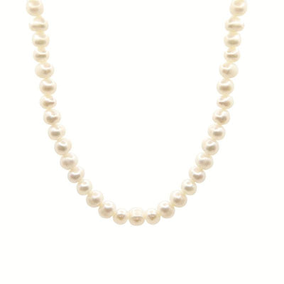 Nice Pearl Necklace - Perfectly Round Pearls-Necklace-Dainty By Kate