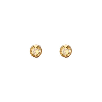 November Citrine Studs-Studs-Dainty By Kate