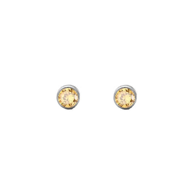 November Citrine Studs-Studs-Dainty By Kate