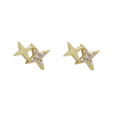 Pavia Duo Star Studs-Studs-Dainty By Kate